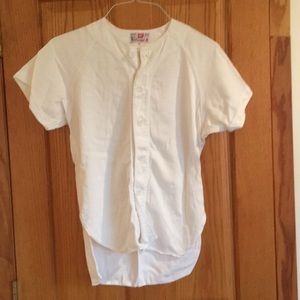 Women’s white baseball shirt